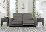 Gio Italia Titan 2-Seater Dual Power Leather Reclining Loveseat