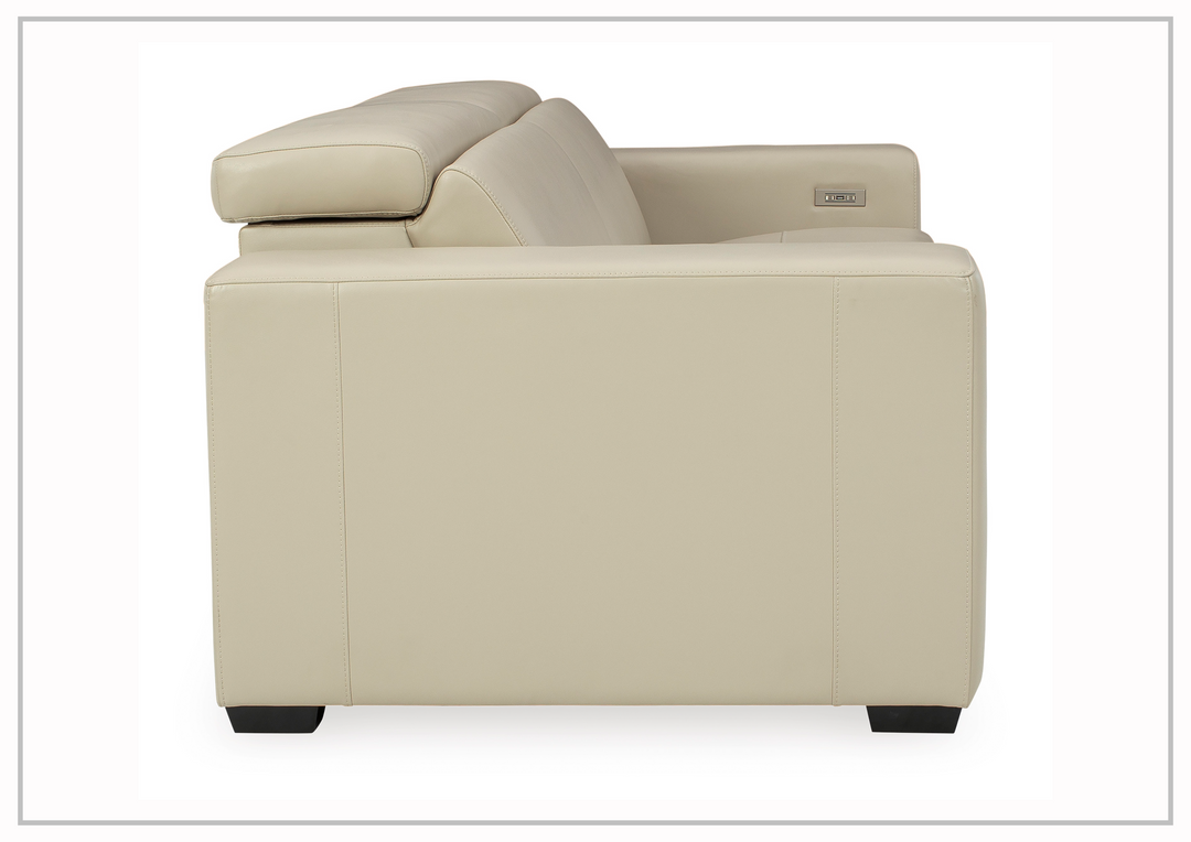 Gio Italia Titan 2-Seater Dual Power Leather Reclining Loveseat