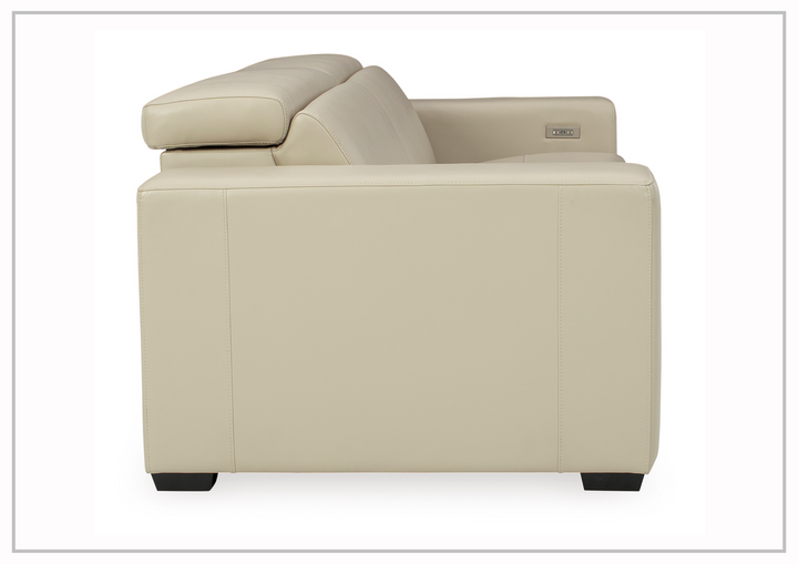 Gio Italia Titan 2-Seater Dual Power Leather Reclining Loveseat