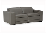 Gio Italia Titan 2-Seater Dual Power Leather Reclining Loveseat