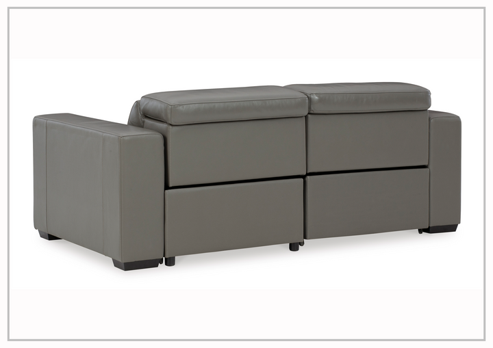 Gio Italia Titan 2-Seater Dual Power Leather Reclining Loveseat