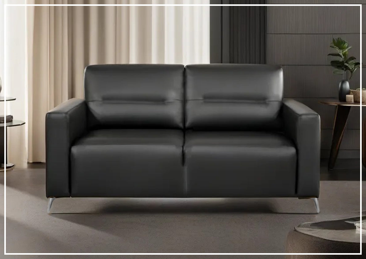 Tucson Light Gray Leather Queen Sleeper Sofa