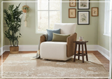 Universal Furniture Enzo Fabric Beige Swivel Chair-SofaBed