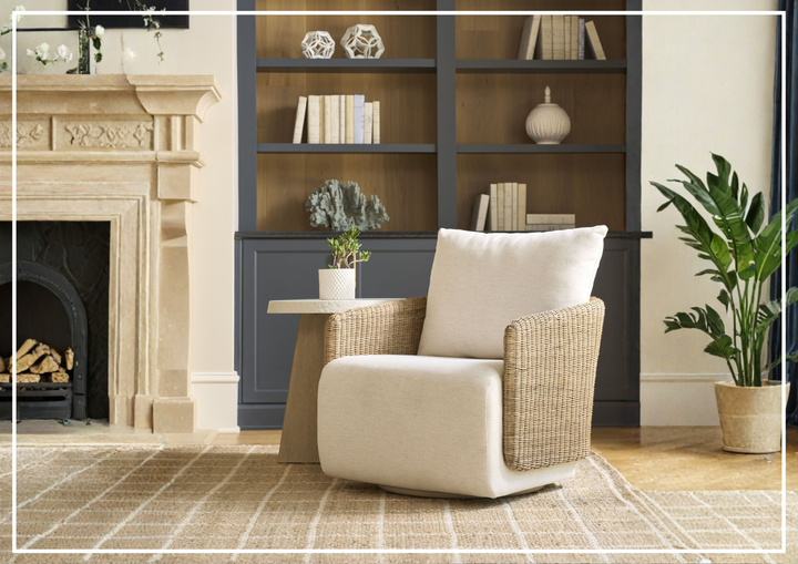 Universal Furniture Enzo Fabric Beige Swivel Chair-SofaBed