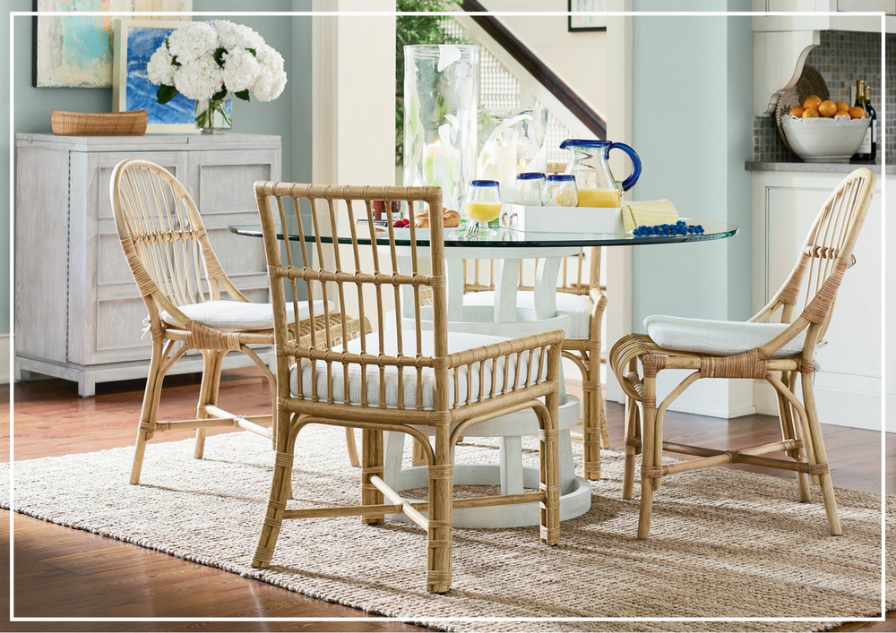 Universal Furniture Clearwater Fabric Low Arm Chair in White-sofabed.com