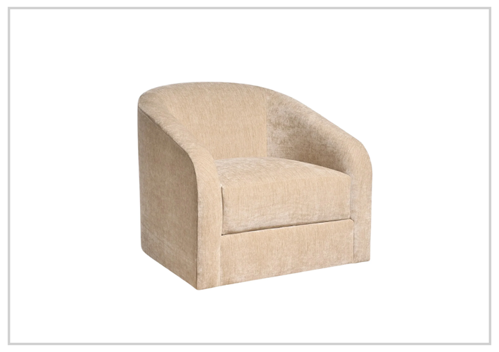 Universal Furniture Dylan Modern Swivel Accent Chair in Gatsby Sand Fabric-Sofabed