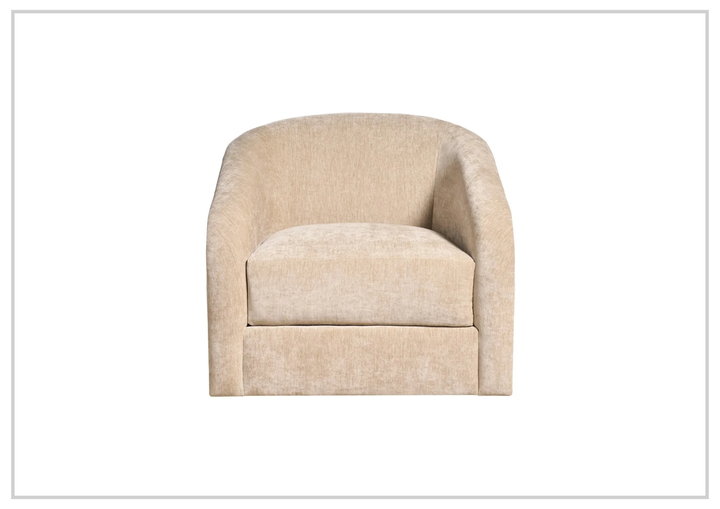 Universal Furniture Dylan Modern Swivel Accent Chair in Gatsby Sand Fabric-Sofabed