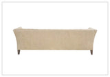 Universal Furniture Duncan 2-Seater Beige Leather Sofa with Tufted Back Arms