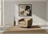 Universal Furniture Fitz Leather Brown Swivel Chair-SofaBed