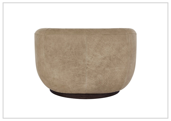 Universal Furniture Fitz Leather Brown Swivel Chair-SofaBed