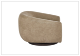 Universal Furniture Fitz Leather Brown Swivel Chair-SofaBed