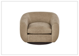 Universal Furniture Fitz Leather Brown Swivel Chair-SofaBed