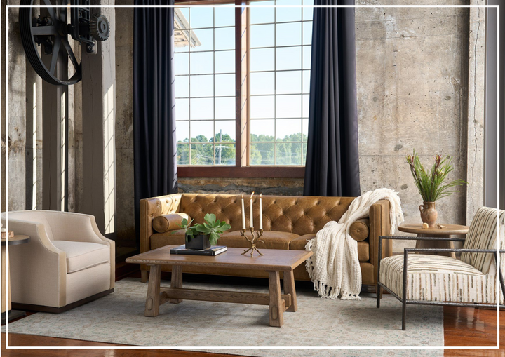 Universal Furniture Griffith Park Wenston 3-Seater Sofa with Bolster Cushions