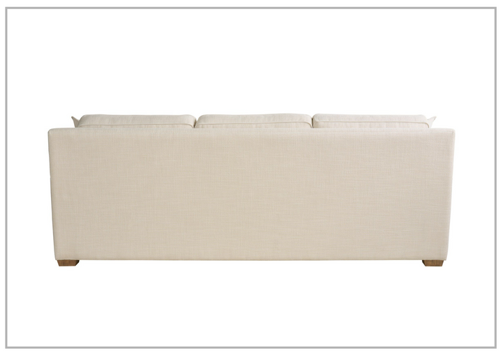Universal Furniture Leah 3-Seater Asbury Oatmeal Fabric Sofa in White