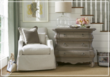 Universal Furniture Margaux Swivel Fabric White Accent Chair-sofabed.com