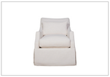 Universal Furniture Margaux Swivel Fabric White Swivel Accent Chair