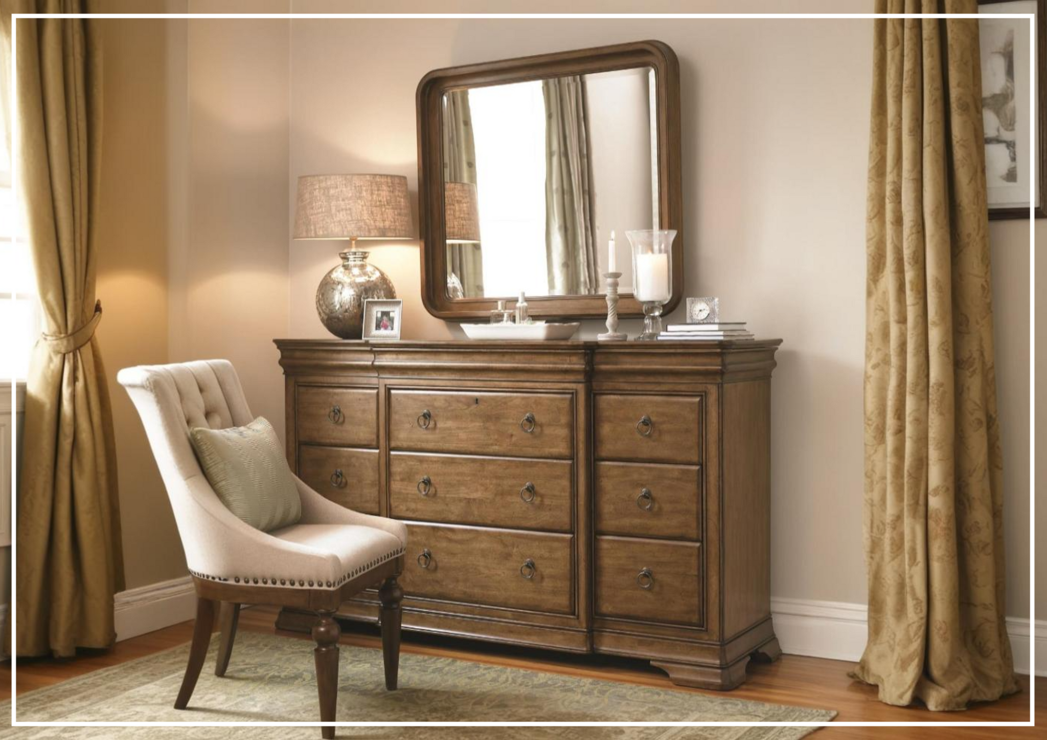 Universal Furniture New Lou 12 Drawers Wooden Dresser in Brown Universal Furniture New Lou 12 Drawers Wooden Dresser in Brown