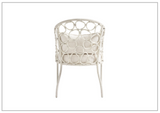 Universal Furniture Weekender Pebble Dining Chair with White Rattan Finish