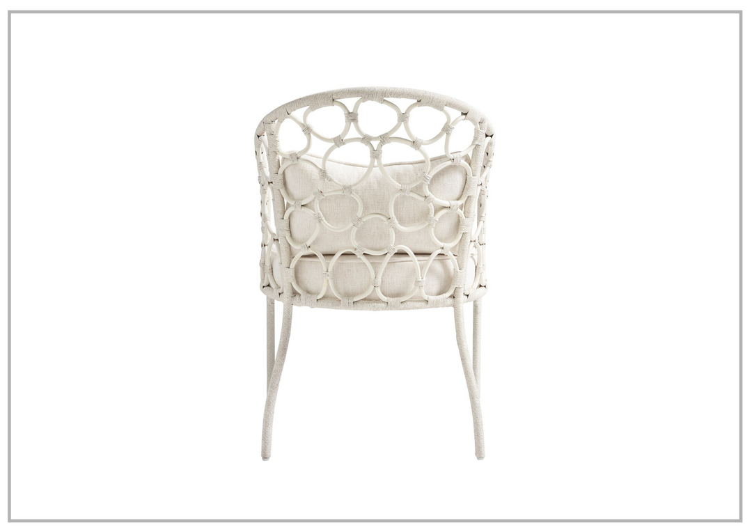 Universal Furniture Weekender Pebble Dining Chair with White Rattan Finish