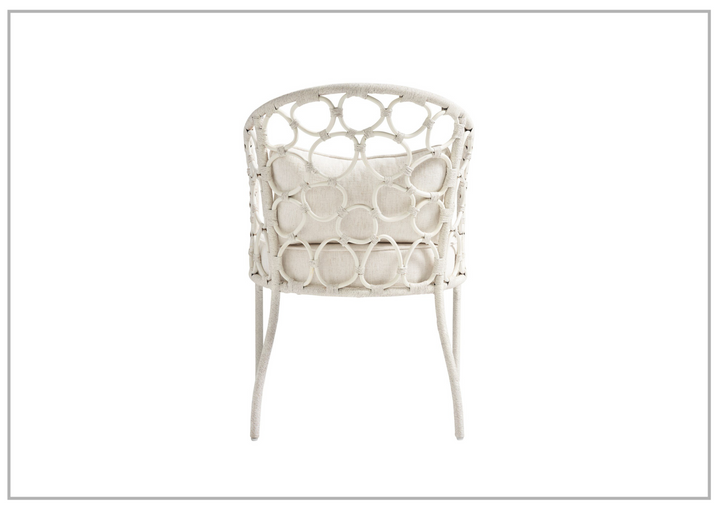 Universal Furniture Weekender Pebble Dining Chair with White Rattan Finish