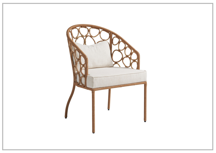 Universal Furniture Weekender Pebble Dining Chair with White Rattan Finish