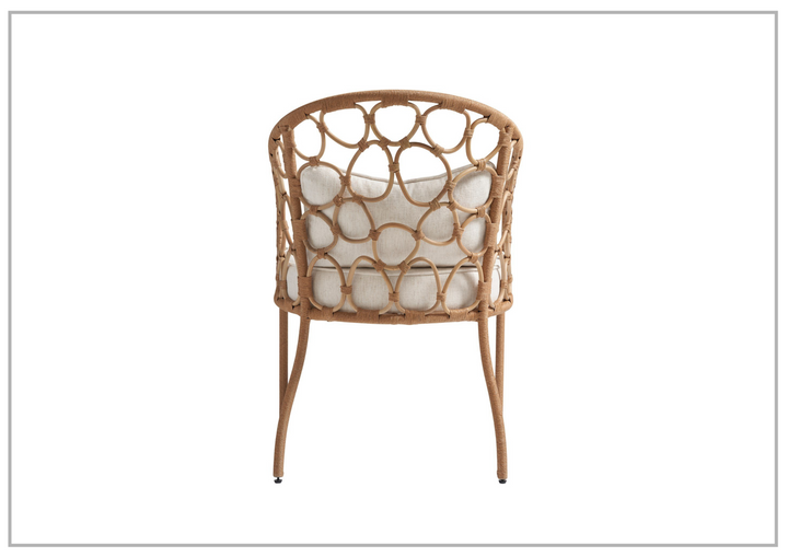 Universal Furniture Weekender Pebble Dining Chair with White Rattan Finish