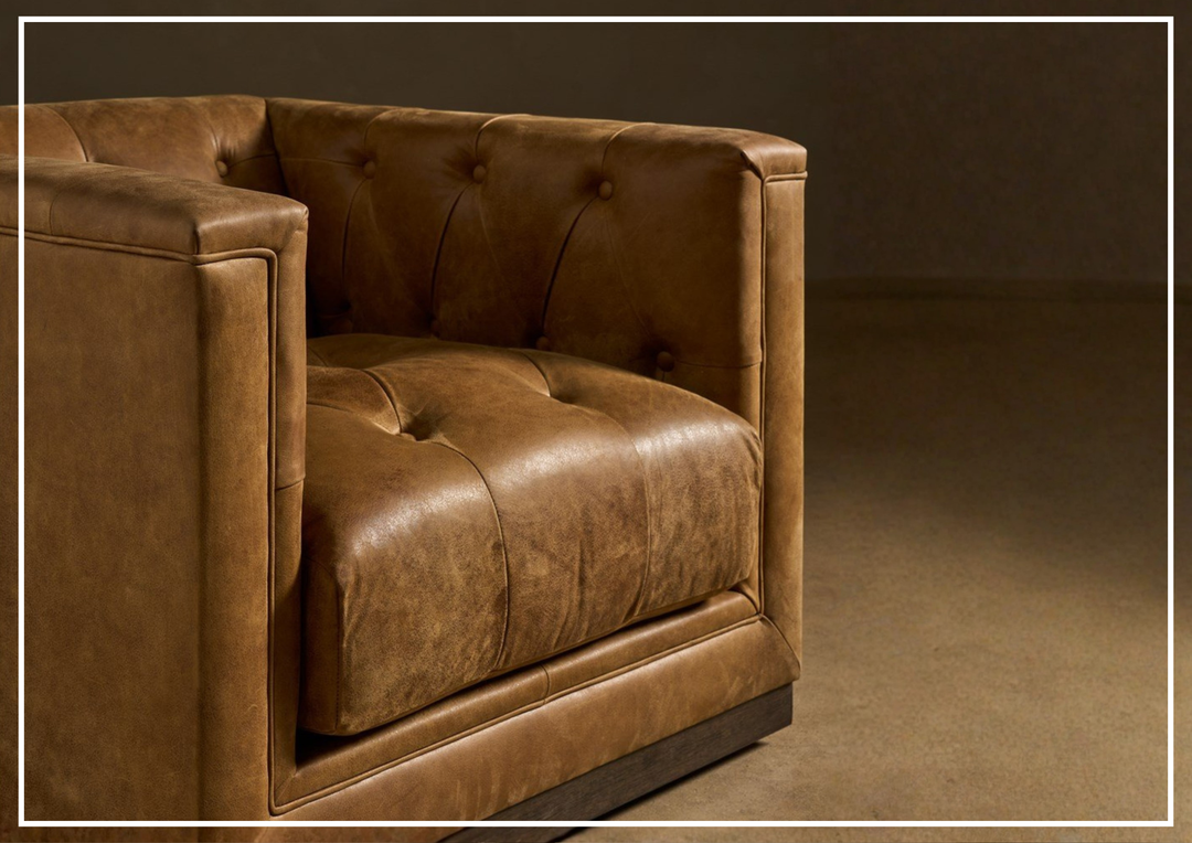 Universal Furniture Quinn Leather Swivel Accent Chair-SofaBed