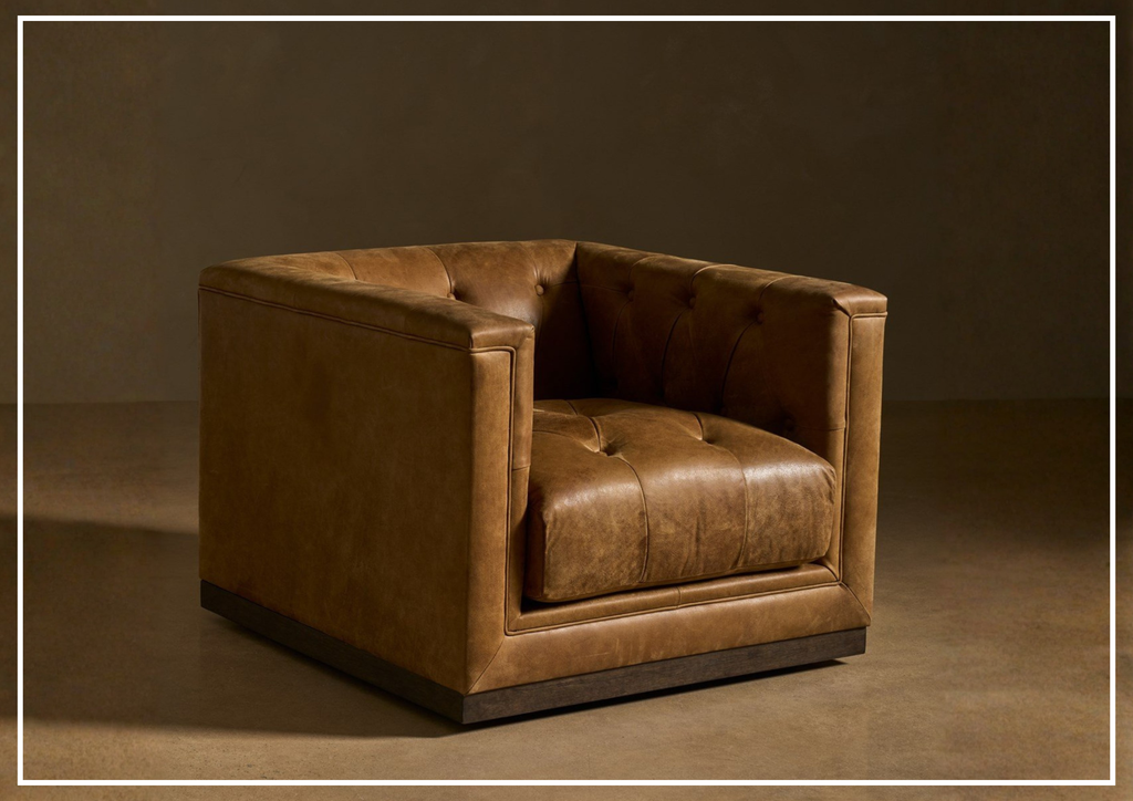 Universal Furniture Quinn Leather Swivel Accent Chair-SofaBed