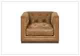 Universal Furniture Quinn Leather Swivel Accent Chair-SofaBed