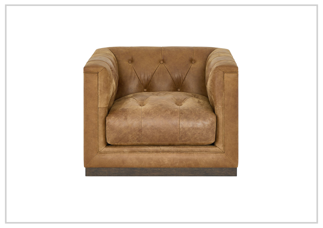 Universal Furniture Quinn Leather Swivel Accent Chair-SofaBed