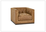 Universal Furniture Quinn Leather Swivel Accent Chair-SofaBed