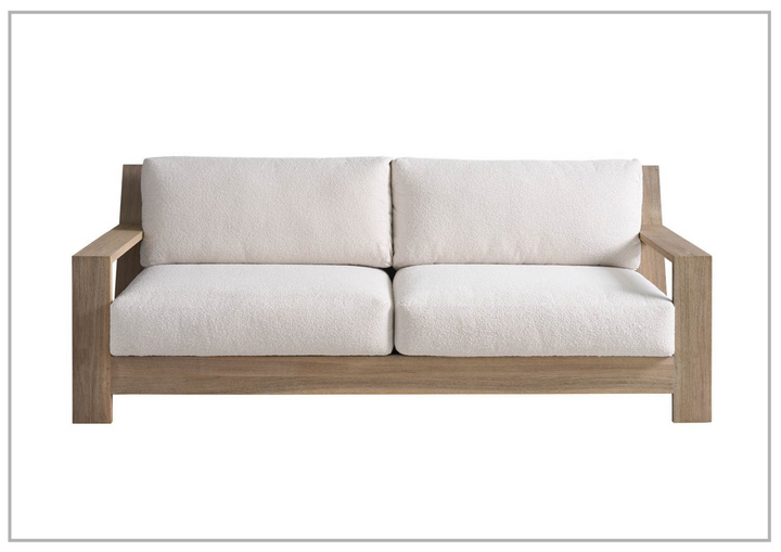 Universal Furniture Saratoga Sofa With Weathered Teak Finish