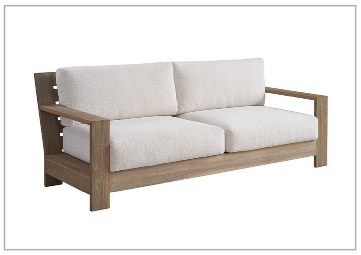 Universal Furniture Saratoga Sofa With Weathered Teak Finish