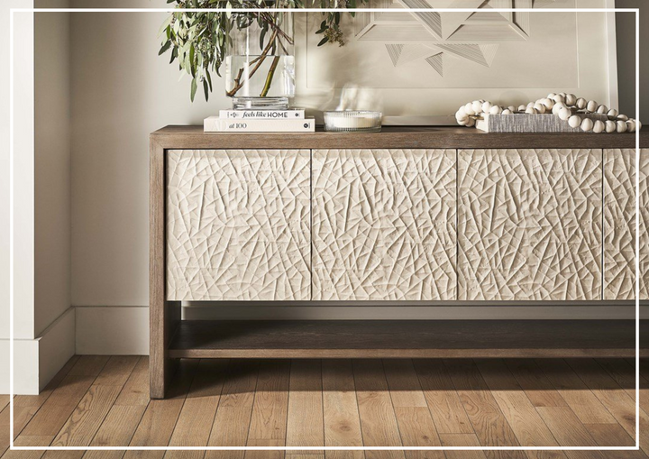 Universal San Roque 72" Wooden Console With 4 Doors
