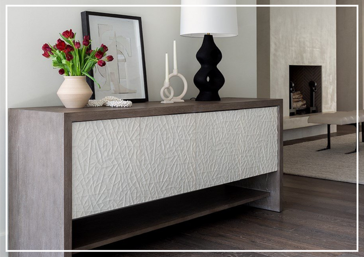 Universal San Roque 72" Wooden Console With 4 Doors