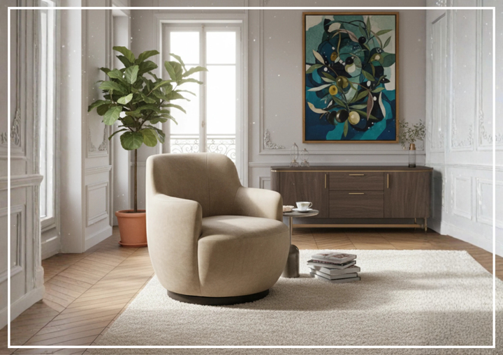 Universal Furniture Chloe Upholstered Swivel Accent Chair-Sofa Bed