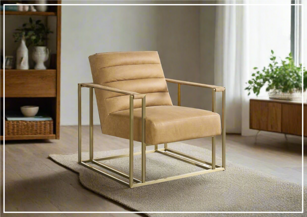 Jensen Leather Accent Chair | Metal Frame | Universal Furniture- SofaBed