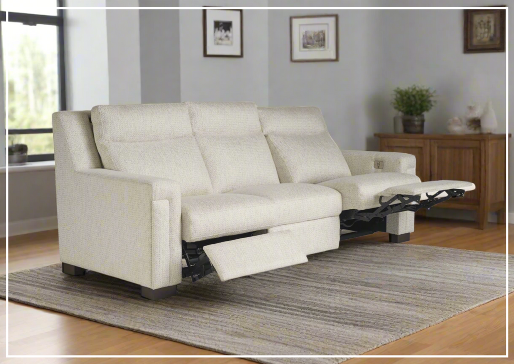 Universal Furniture Mixon 3-Seater Leather Reclining Sofa in Two Colors