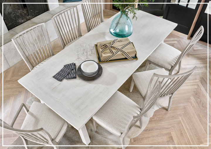 Universal Furniture Modern Farmhouse Bowen Wooden Arm Chair in White-sofabed.com