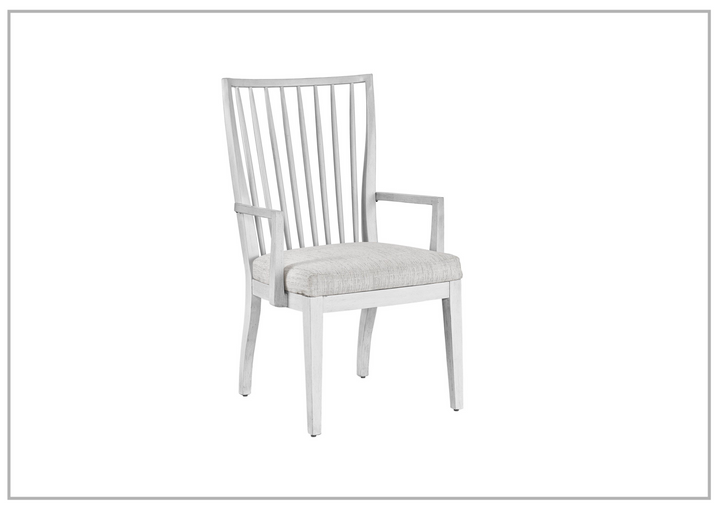 Universal Furniture Modern Farmhouse Bowen Wooden Arm Chair in White