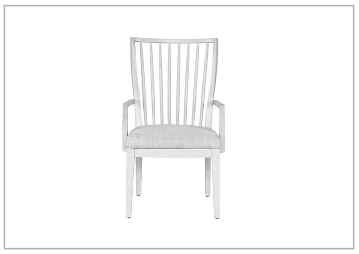Universal Furniture Modern Farmhouse Bowen Wooden Arm Chair in White