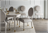 Universal Love Joy Bliss Oval Side Chair with Gold Metal Capped Legs