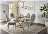 Universal Love Joy Bliss Oval Side Chair with Gold Metal Capped Legs
