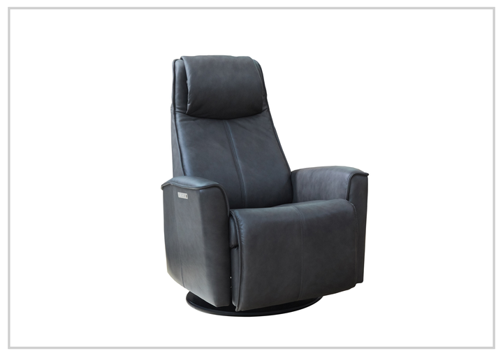 Fjords Urban Leather Power Recliner Chair with Swivel Glider Base-Sofa Bed