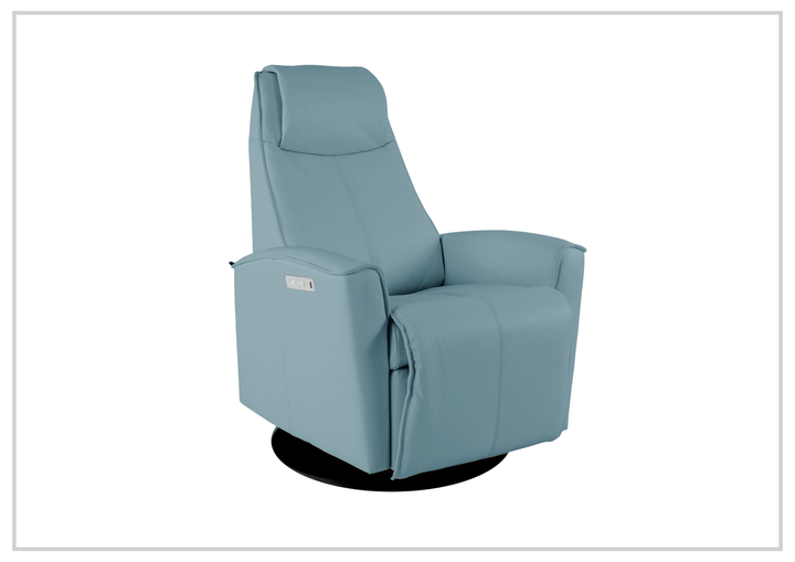 Fjords Urban Leather Power Recliner Chair with Swivel Glider Base-Sofa Bed