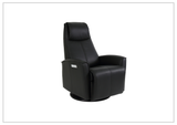 Fjords Urban Leather Power Recliner Chair with Swivel Glider Base-Sofa Bed