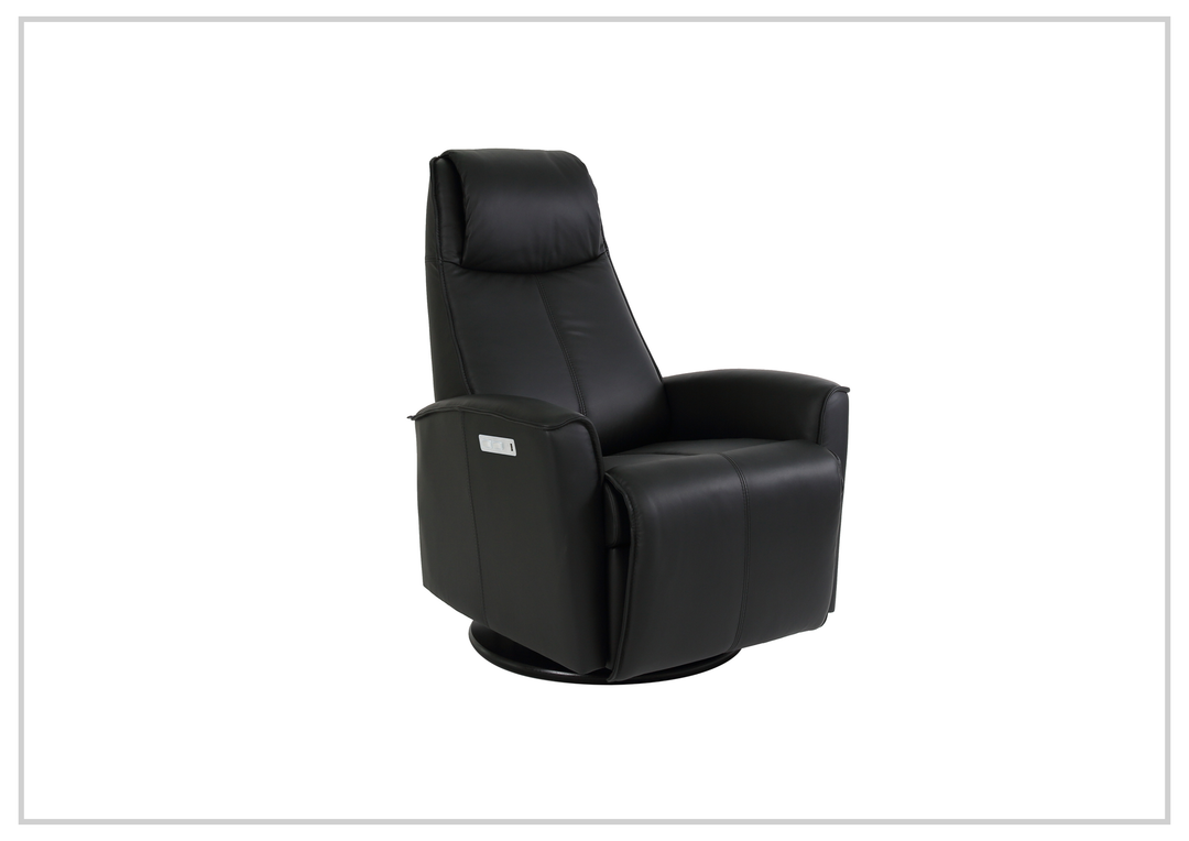 Fjords Urban Leather Power Recliner Chair with Swivel Glider Base-Sofa Bed
