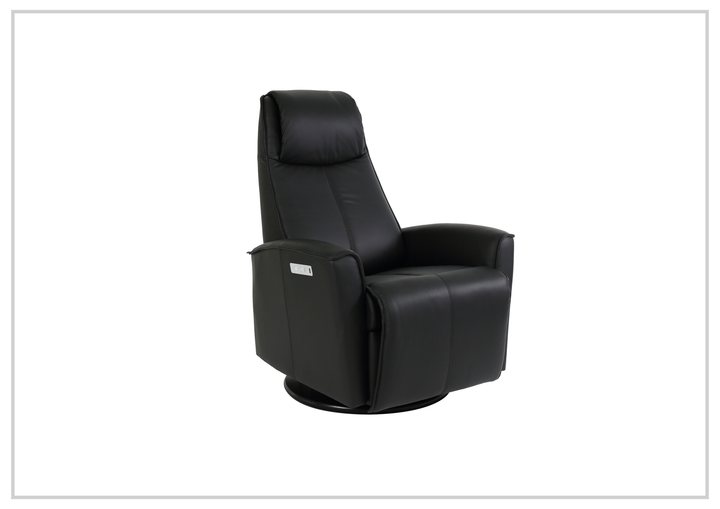 Fjords Urban Leather Power Recliner Chair with Swivel Glider Base-Sofa Bed