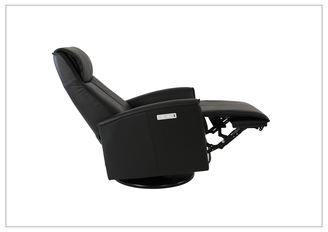 Fjords Urban Leather Power Recliner Chair with Swivel Glider Base-Sofa Bed