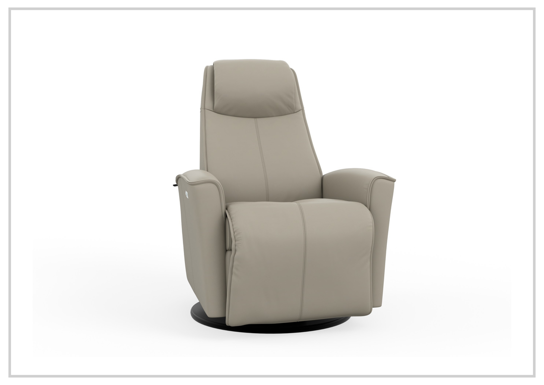 Fjords Urban Leather Power Recliner Chair with Swivel Glider Base-Sofa Bed
